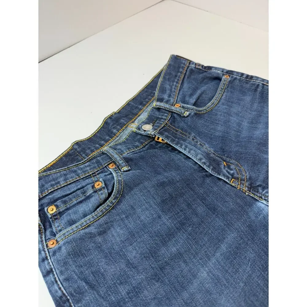 Blue Denim Jeans Straight Leg Classic 5 Pocket Medium Wash Everyday Levis 30x30